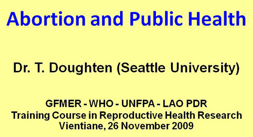 Abortion and public health - Ted Doughten