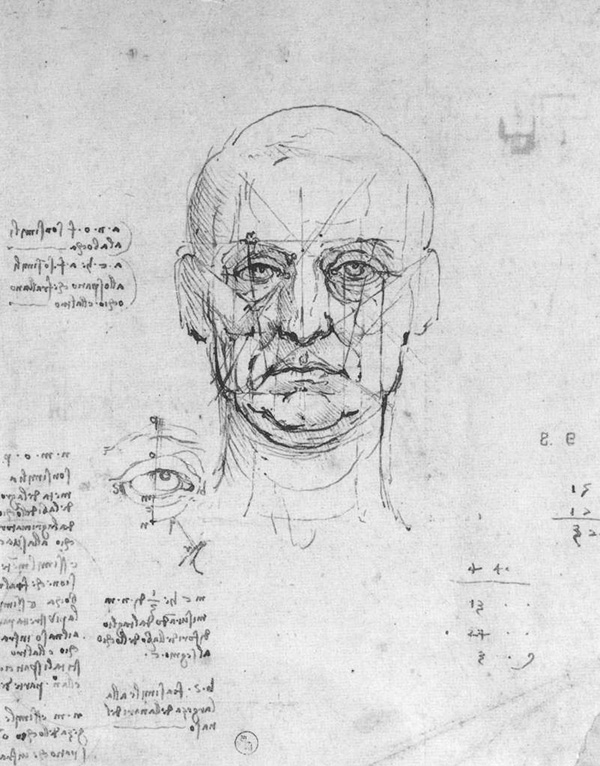 Leonardo da Vinci - Anatomical drawings - Head