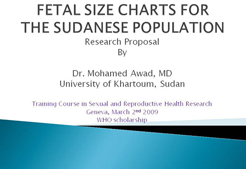 Fetal size charts for the Sudanese population - Mohamed Awad