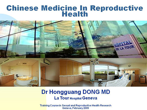 Chinese medicine in reproductive health - Hongguang Dong