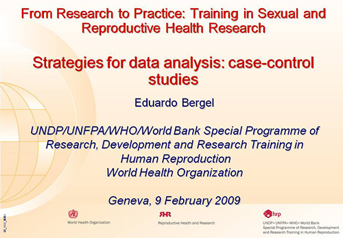 Strategies for data analysis: case-control studies - Eduardo Bergel