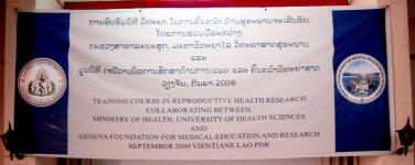 Training Course in Reproductive Health Research - Laos 2009