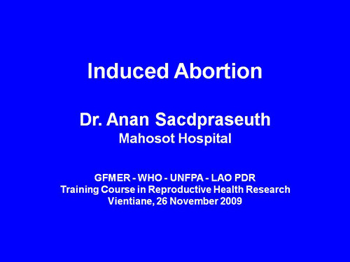 Induced abortion - Anan Sacdpraseuth