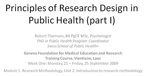 Introduction to research methodology - Robert Thomson