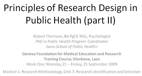 Research identification and selection - Robert Thomson