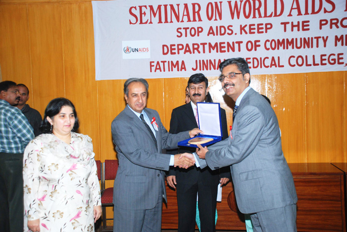 World AIDS Day 2008 Celebrations - Fatima Jinnah Medical College (FJMC) Lahore for Women - Fuad Hameed Rai