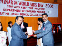 World AIDS Day 2008 Celebrations - Fatima Jinnah Medical College (FJMC) Lahore for Women - Fuad Hameed Rai