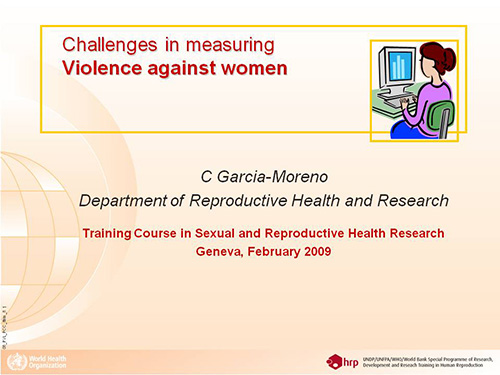 Challenges in measuring violence against women - Claudia Garcia-Moreno