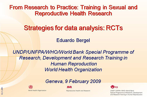 Strategies for data analysis: RCTs - Eduardo Bergel