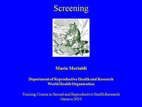 Screening - Mario Merialdi