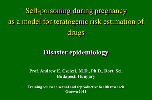 Self-poisoning during pregnancy as a model for teratogenic risk estimation of drugs