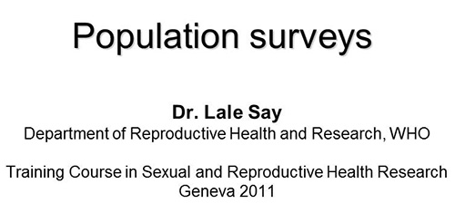 Population surveys - Lale Say