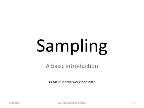 Sampling. A basic introduction - Armando Seuc
