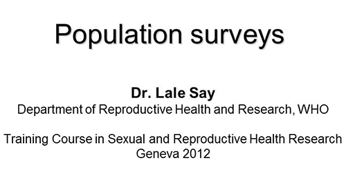 Population surveys - Lale Say