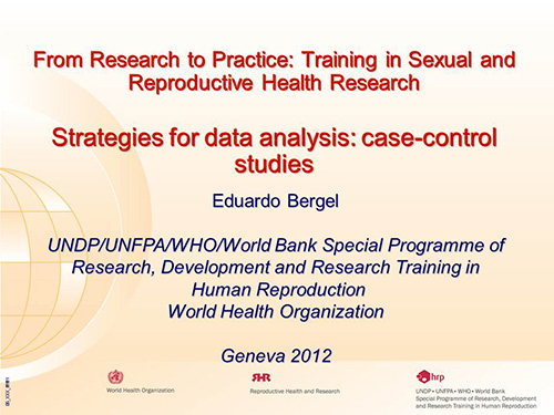Strategies for data analysis: case-control studies - Eduardo Bergel