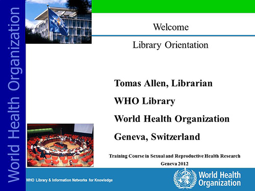 WHO Library - Tomas Allen