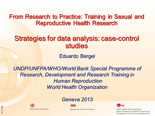Strategies for data analysis: case-control studies - Eduardo Bergel