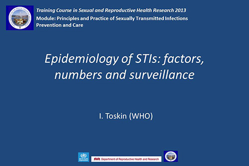 Epidemiology of STIs: factors, numbers and surveillance - Igor Toskin