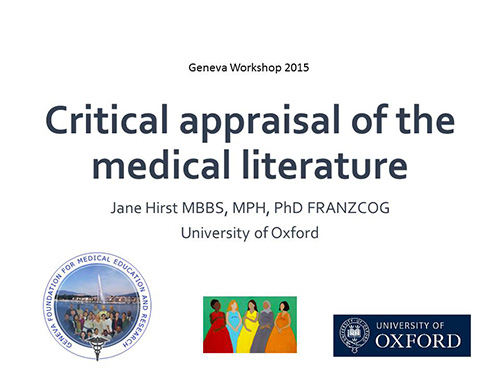 Critical appraisal of the medical literature - Jane Hirst