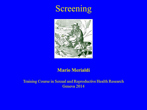 Screening - Mario Merialdi