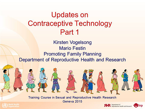 Updates on contraceptive technology. Part 1 - Kirsten Vogelsong, Mario Festin