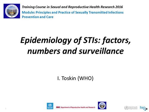 Epidemiology of STIs: factors, numbers and surveillance - Igor Toskin