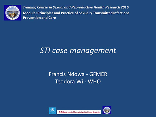 STI case management - Francis Ndowa, Theodora Wi