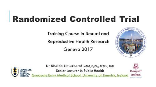 Randomized controlled trial - Khalifa Elmusharaf