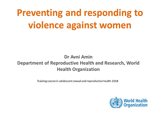 Preventing and responding to violence against women - Avni Amin