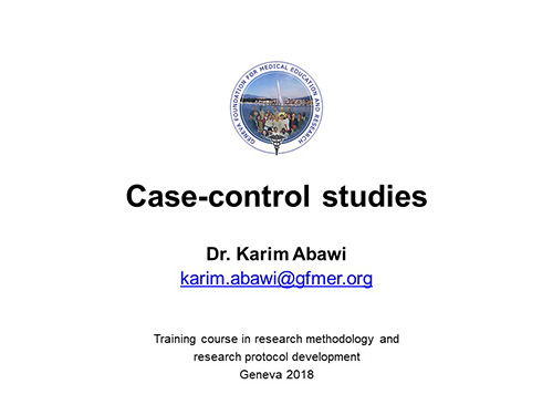 Case-control studies - Karim Abawi