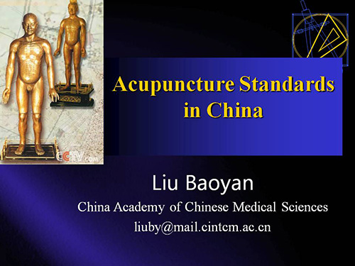 Acupuncture standards in China - Liu Baoyan