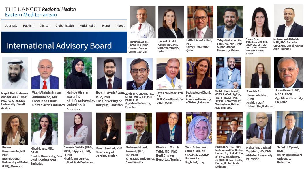 International Advisory Board of The Lancet Regional Health – Eastern Mediterranean journal - Khalifa Elmusharaf