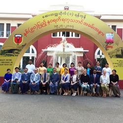 Meeting with experts from Imperial College, London, UK at University of Medicine 1, Yangon, Myanmar - Khin Latt