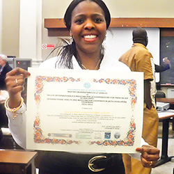 Carlota’s Masters Ceremony in Parma University, Italy - Maria Carlota Ngombe Victor
