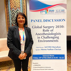 Indoanesthesia conference, Jakarta, Indonesia - Meena Nathan Cherian