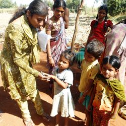 Dr. Nazia Shekhaji working as WHO External Monitor with the National Polio Surveillance Project in Gadag district, Karnataka, India