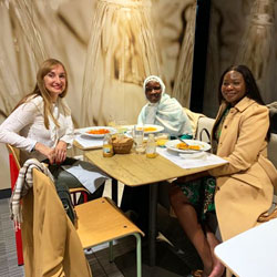 Dinner with the GFMER country coordinator for Zambia, Namakau Nyambe, Geneva, Switzerland - Raqibat Idris