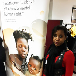 Dr. Rose Mayerline Antoine attending a conference in Brussels